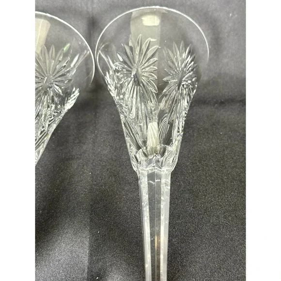 Waterford Millennium Health Vintage Champagne Toasting Flutes 9.25" SET of 2